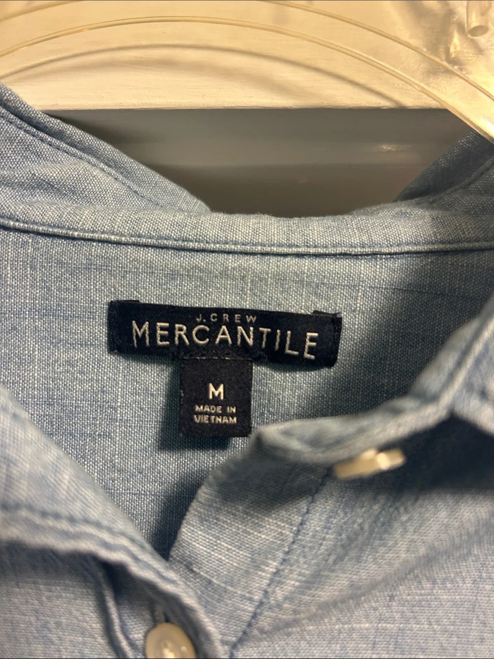 J. Crew Light Blue Chambray Button-Down Shirt - Medium, NWOT